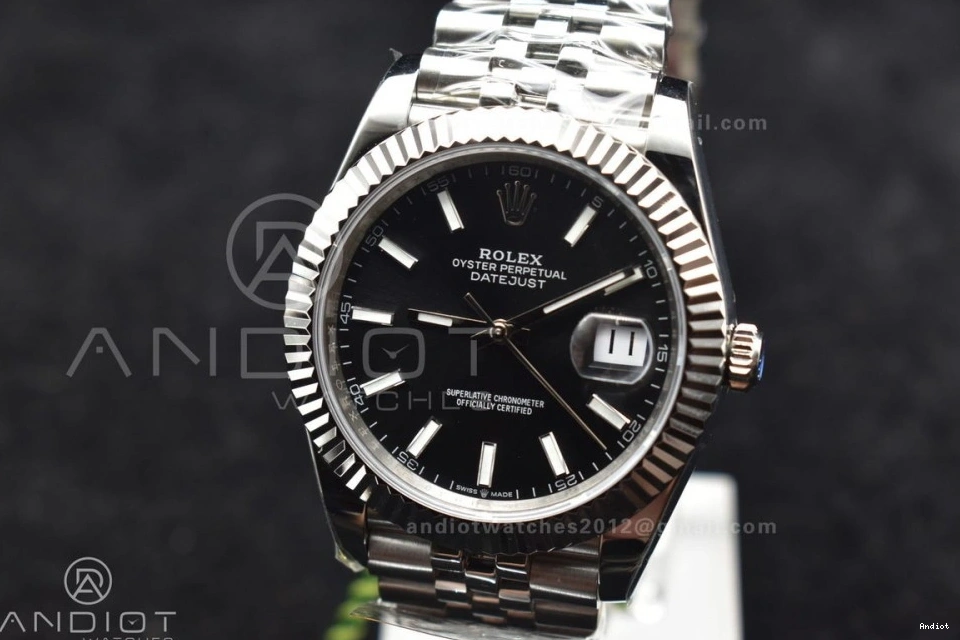 SA3235 Jubilee Stick 41 DateJust Edition Best 904L on 126334 1:1 Bracelet Black Dial DIWF Steel 0127